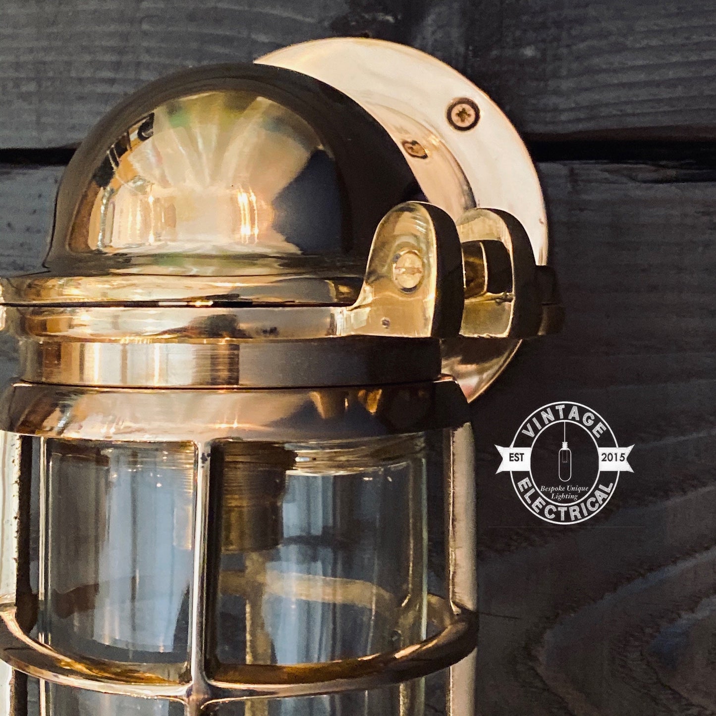 Happisburgh ~ Bulkhead Outdoor & Bathroom Sconce Wall Light Solid Brass | 10 Inch