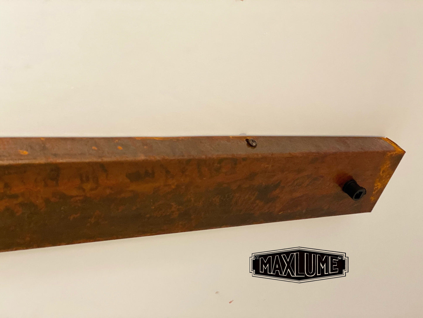 Rectangular 3 Outlet Ceiling Rose Solid Steel Rusted