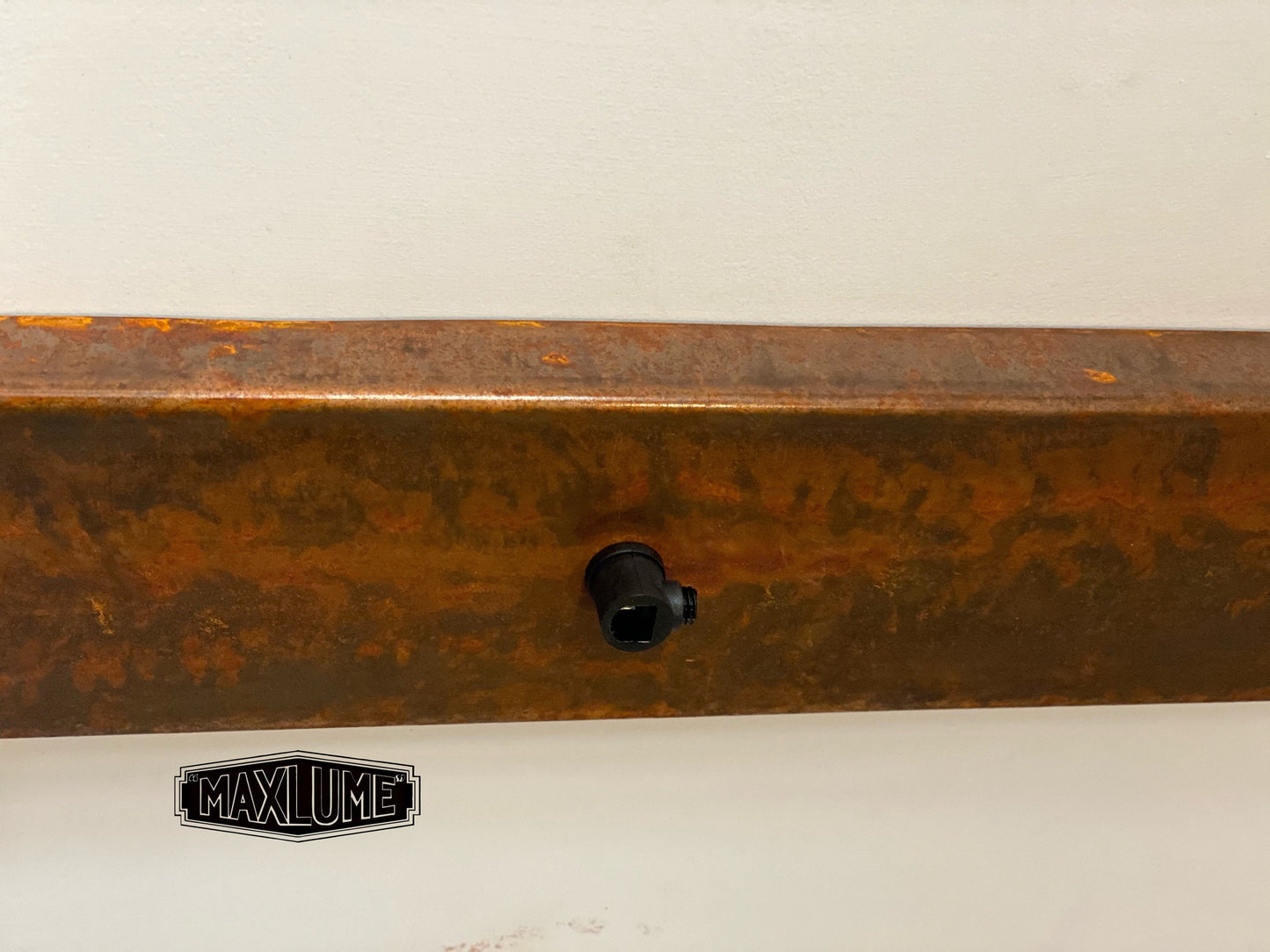 Rectangular 3 Outlet Ceiling Rose Solid Steel Rusted