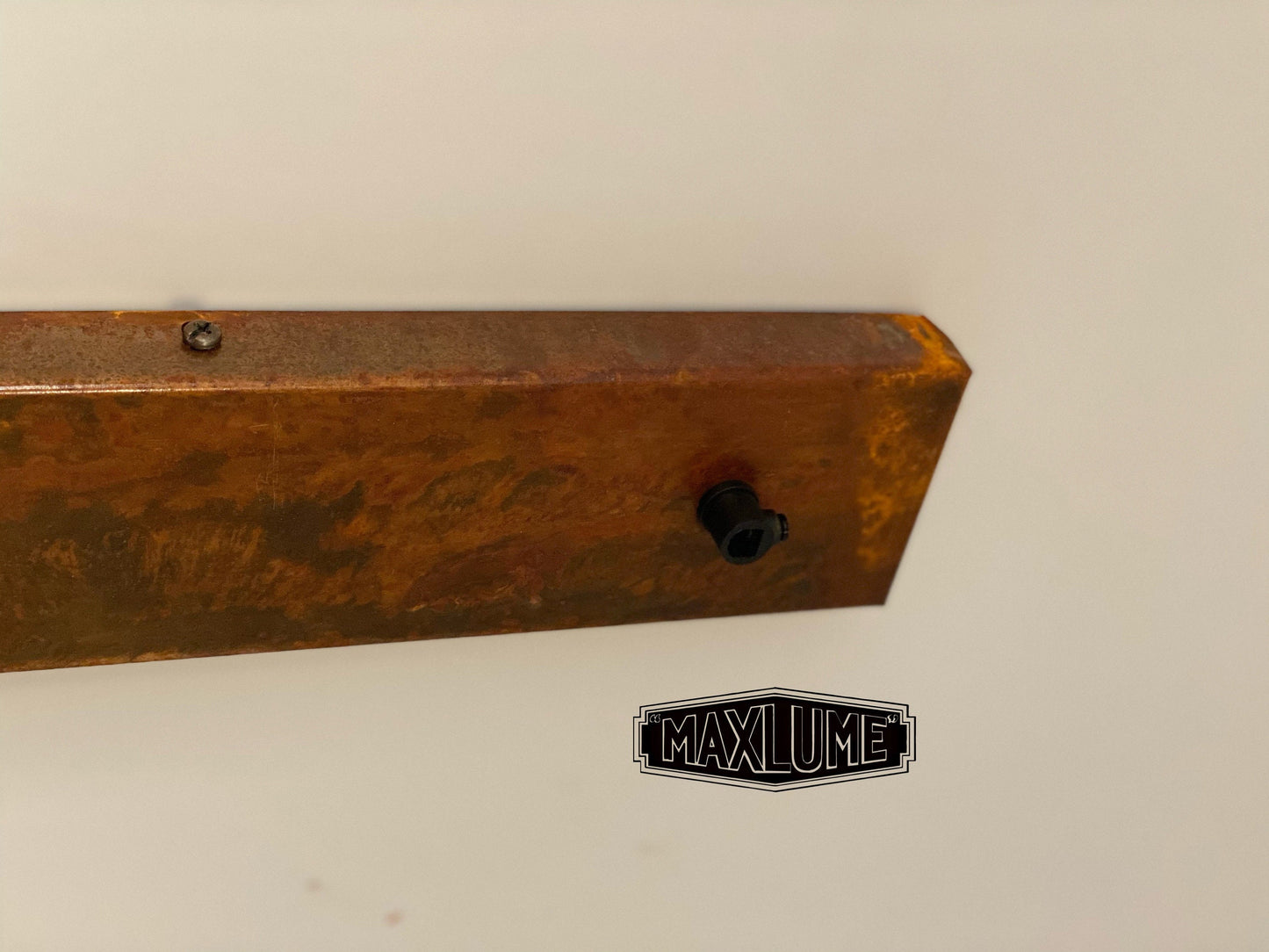 Rectangular 3 Outlet Ceiling Rose Solid Steel Rusted