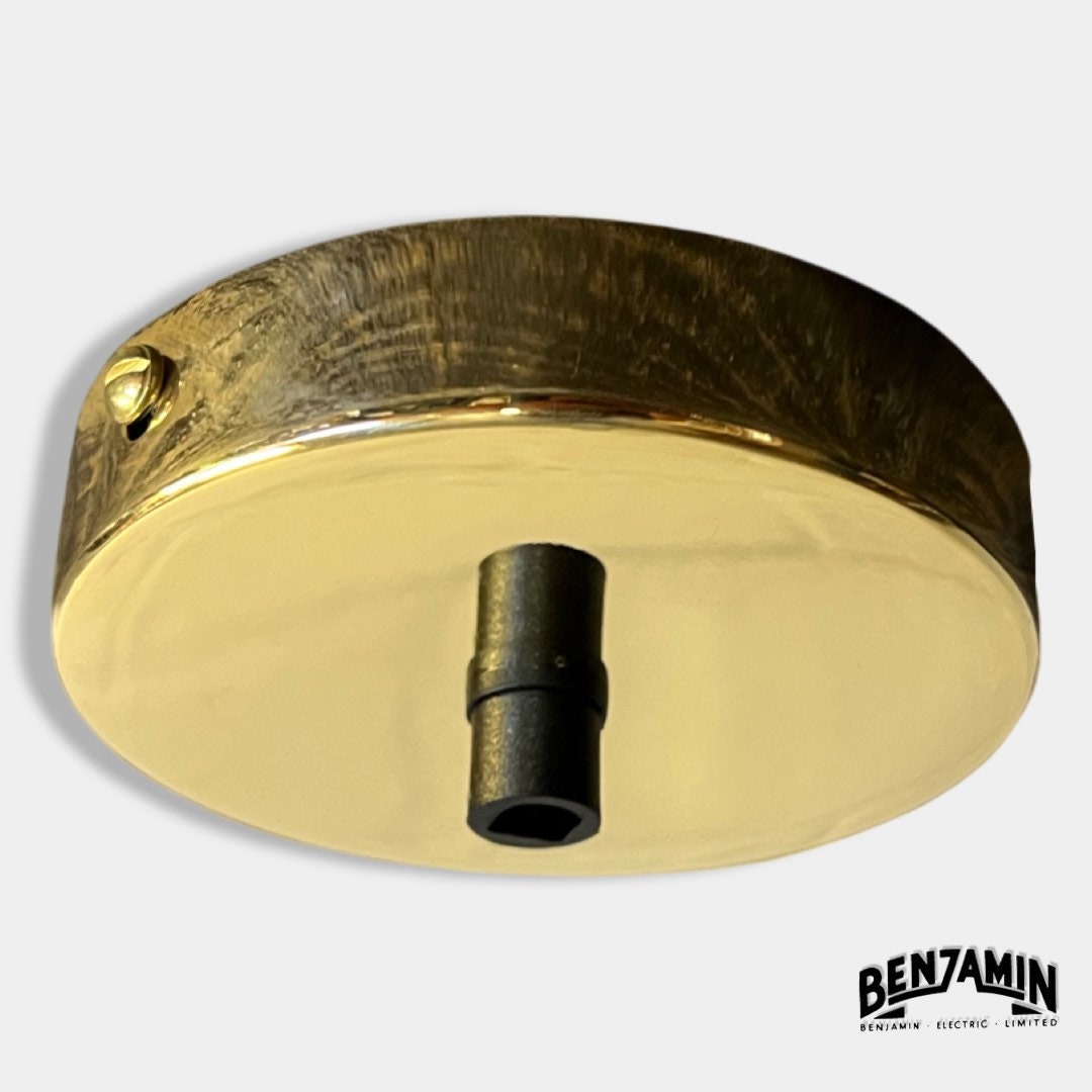 Solid Brass Ceiling Rose 100mm 1 Outlet