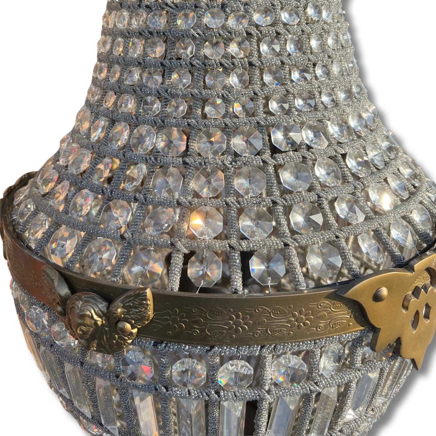 XL French Empire Crystal Chandelier 40”