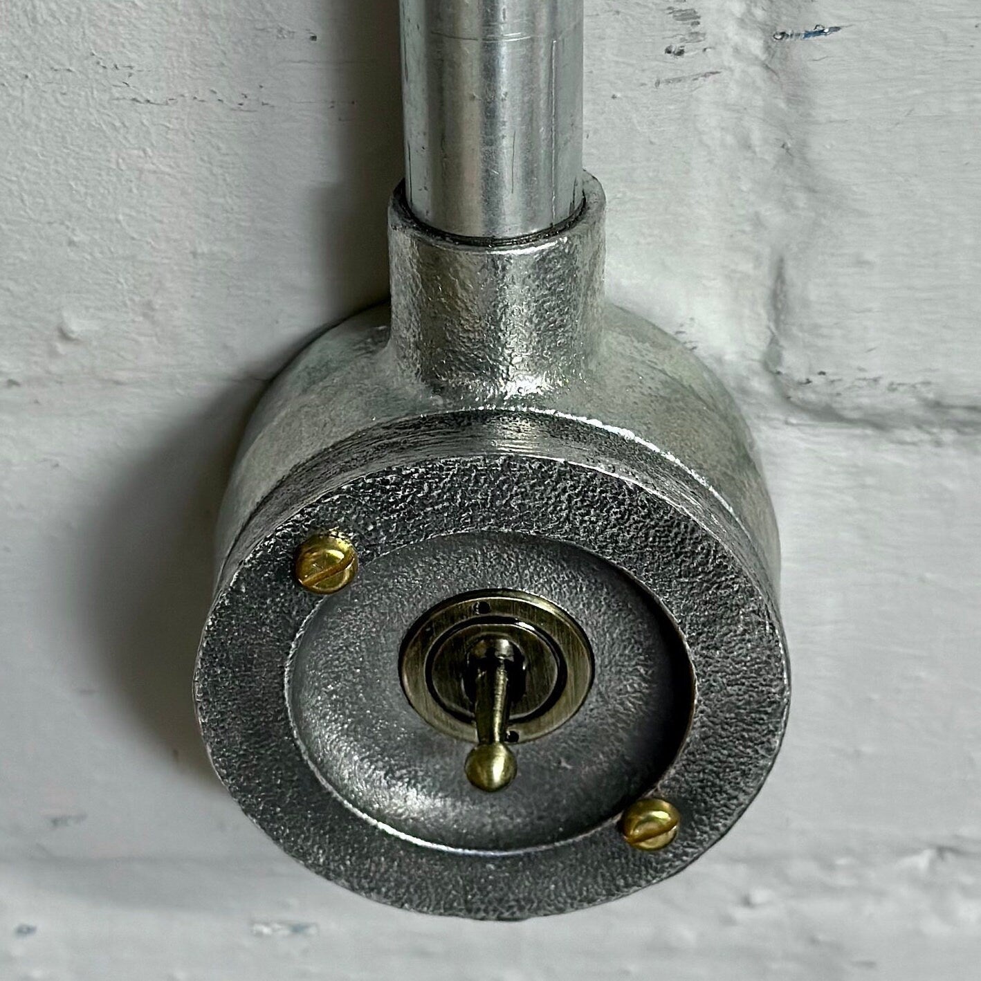 Single Gang Solid Cast Conduit Metal Conduit Light Switch Industrial 2 Way - BS EN Approved Vintage Crabtree