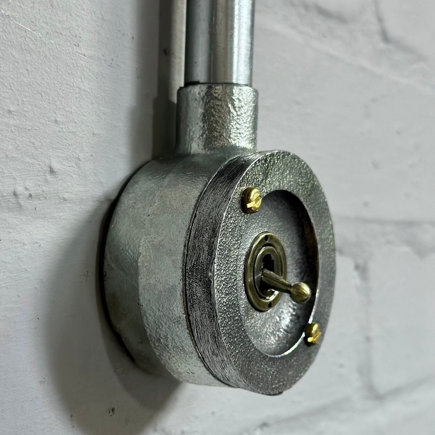 Single Gang Solid Cast Conduit Metal Conduit Light Switch Industrial 2 Way - BS EN Approved Vintage Crabtree