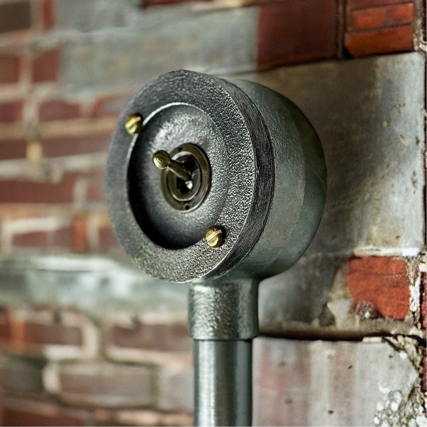 Single Gang Solid Cast Conduit Metal Conduit Light Switch Industrial 2 Way - BS EN Approved Vintage Crabtree
