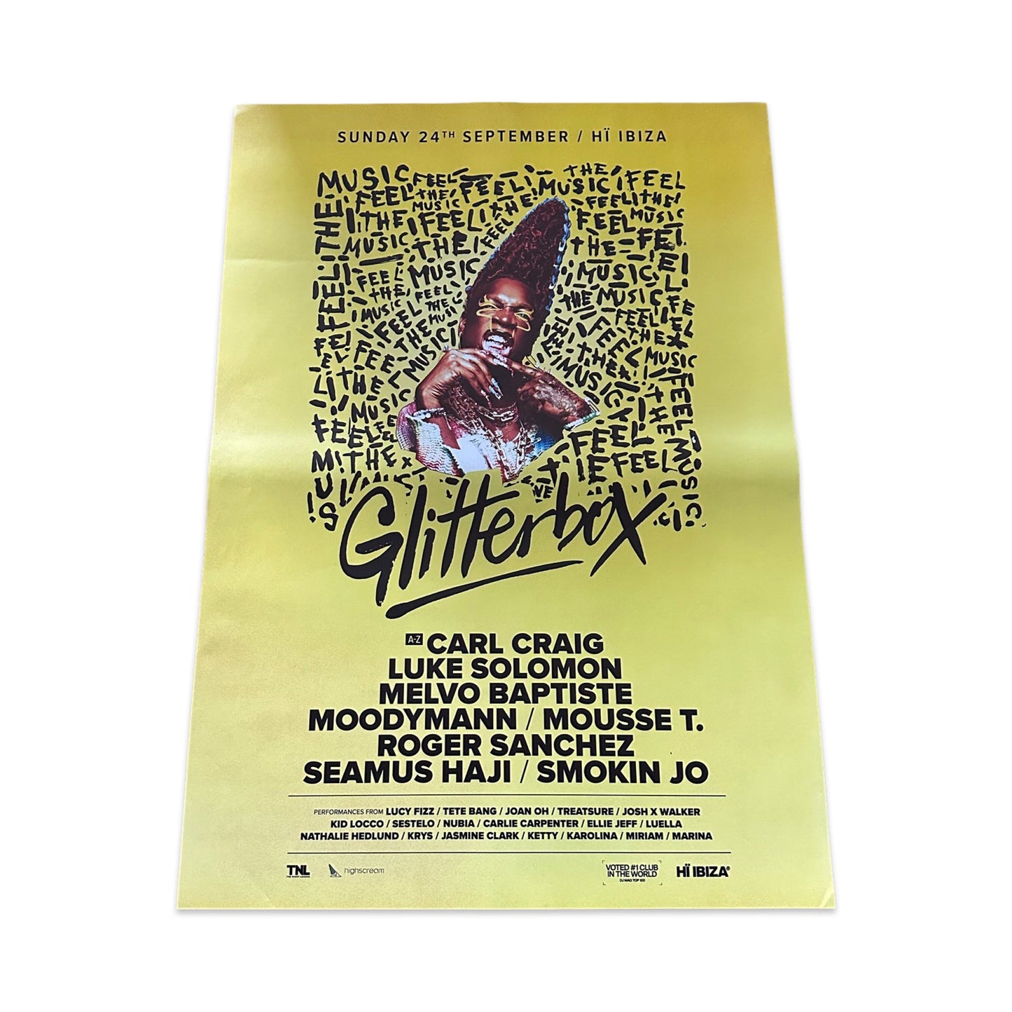 Glitterbox - Genuine Hi Ibiza Framed Dj Artwork | Luxury Black Frame