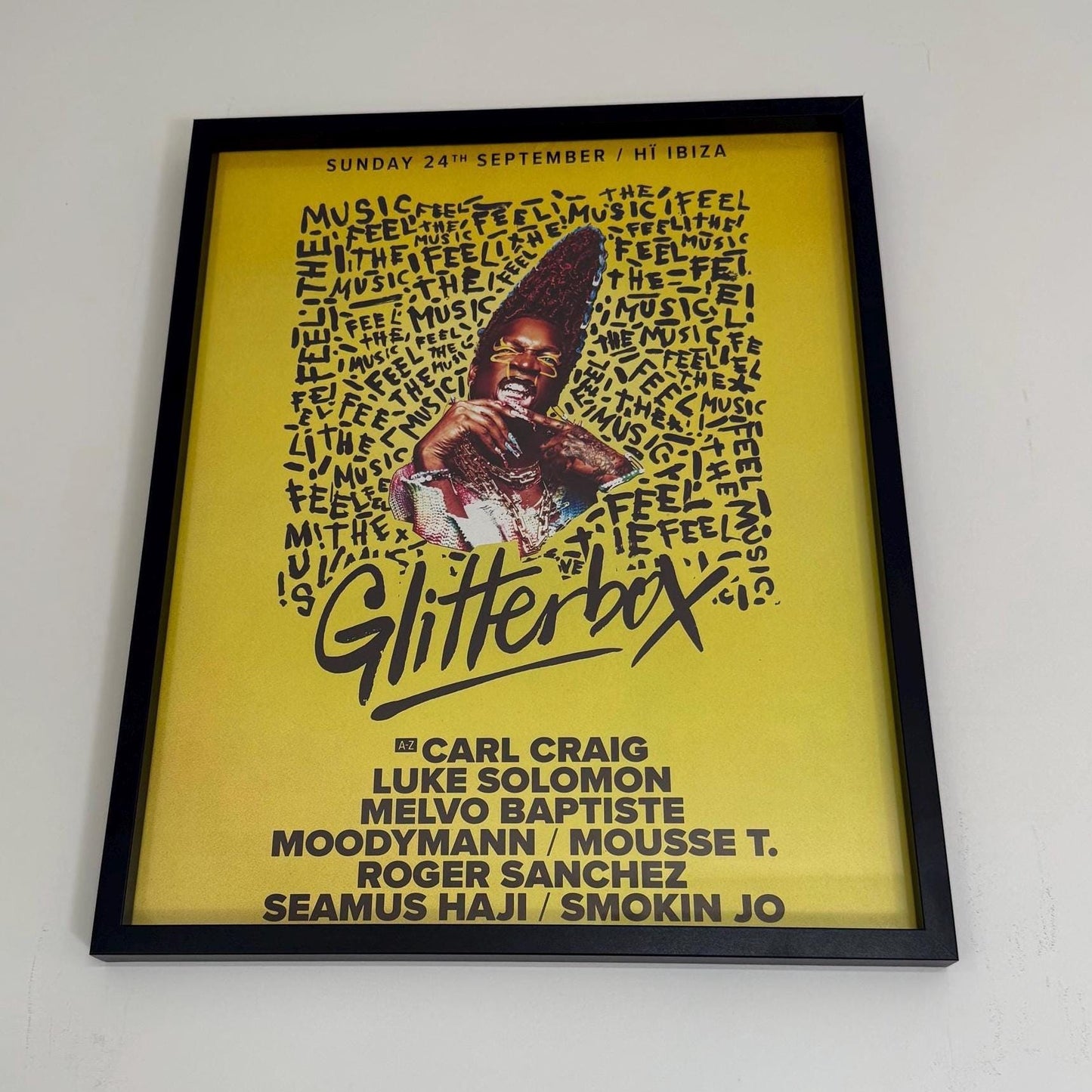 Glitterbox - Genuine Hi Ibiza Framed Dj Artwork | Luxury Black Frame