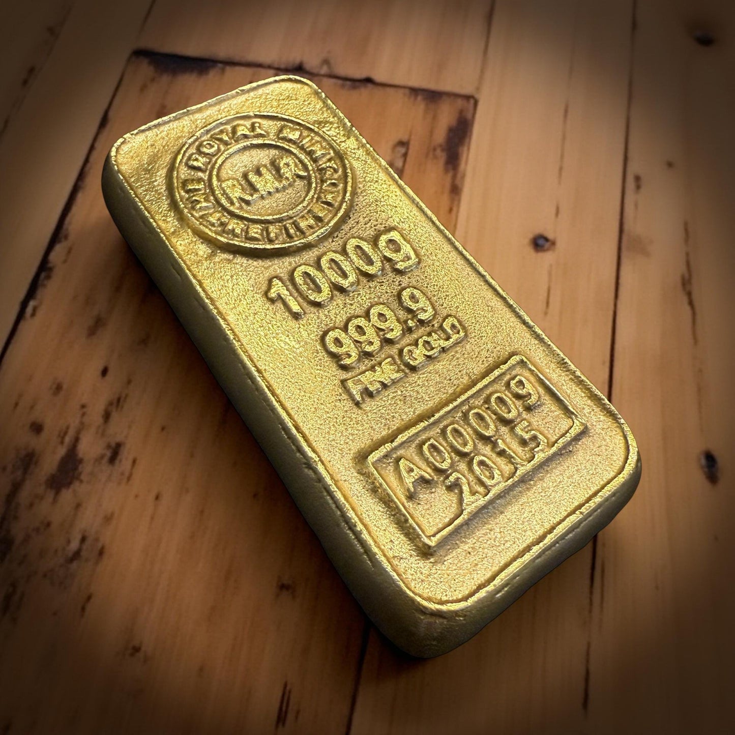 Cast Iron Gold Bar Bullion Paper Weight Door Stop