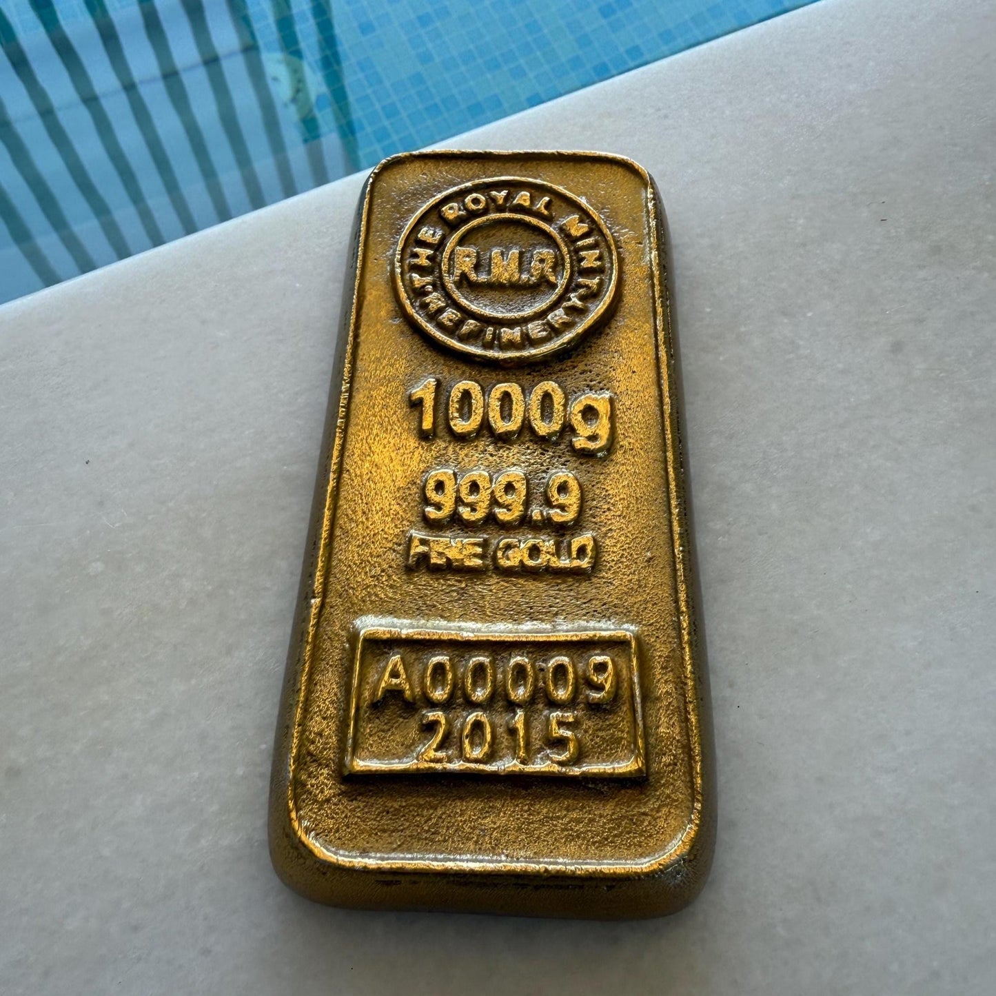 Cast Iron Gold Bar Bullion Paper Weight Door Stop