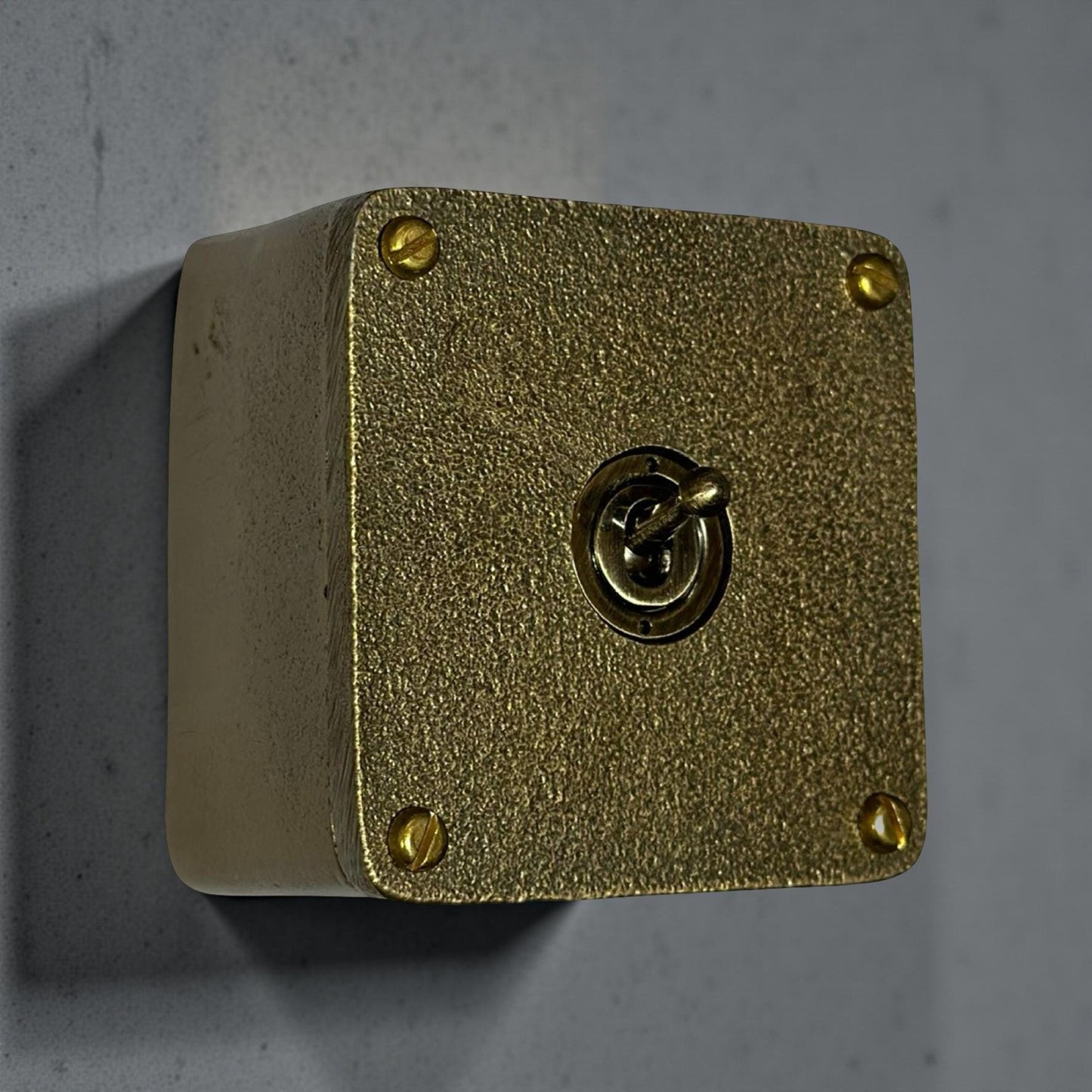 Single Gang Bronze Solid Cast Metal Light Switch Industrial 2 Way - BS EN Approved Vintage Crabtree 1950’s Style