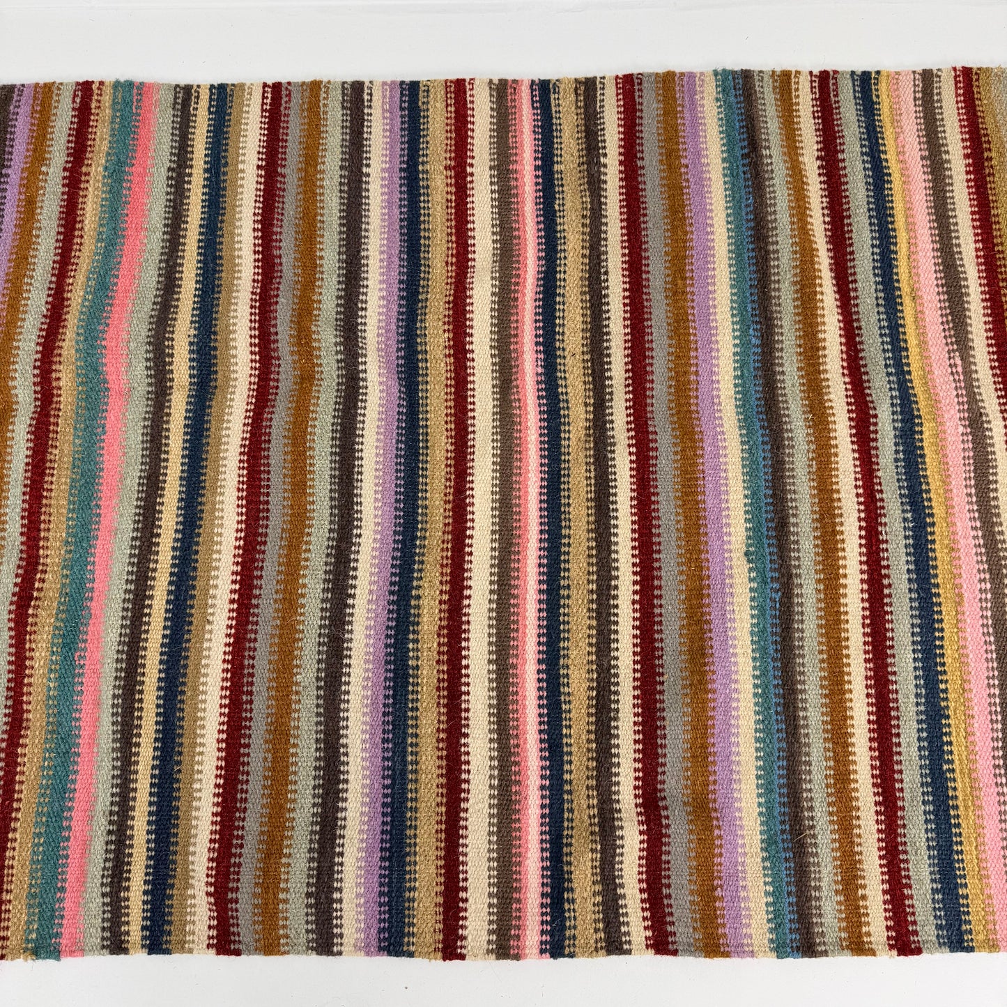 Hand Knotted Reversible Flat Weave Pure Wool Colourful Kilim Woollen Rug 3ft x 5ft