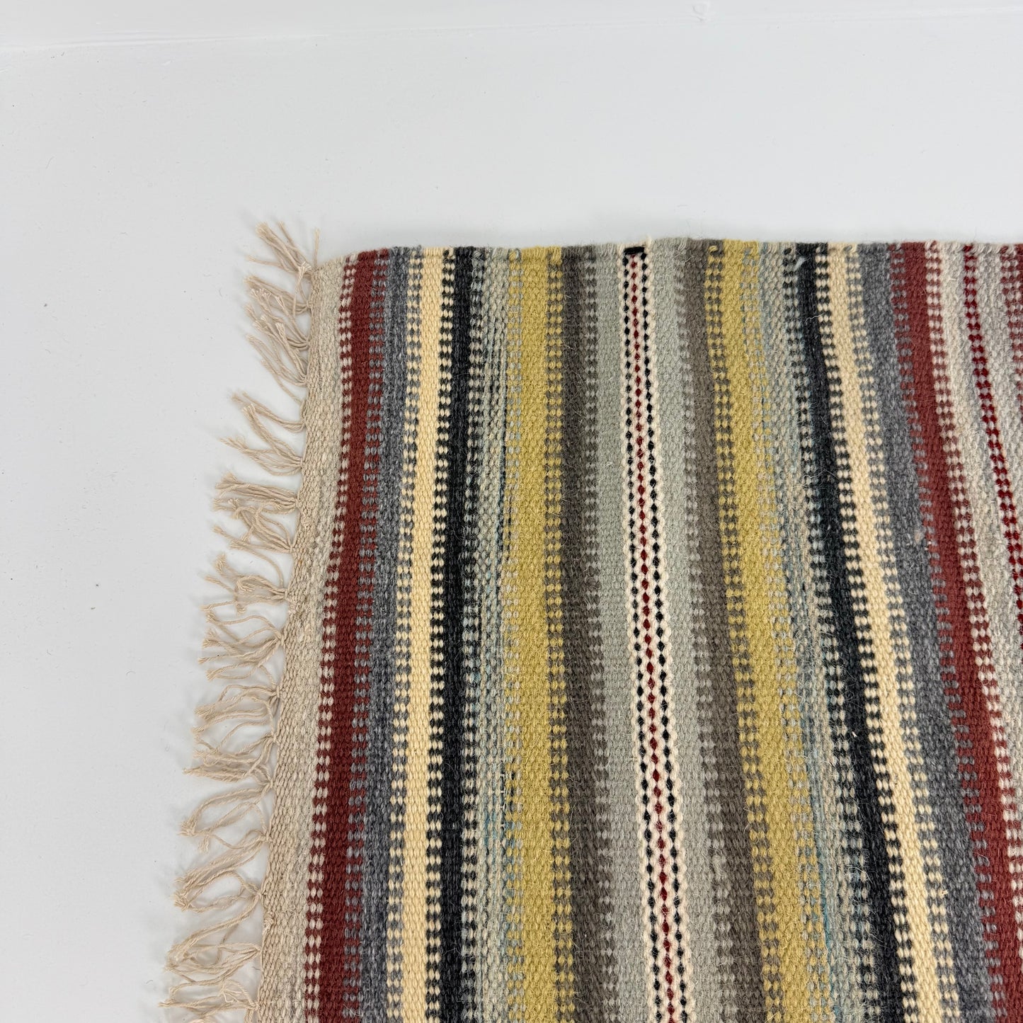 Hand Knotted Reversible Flat Weave Pure Wool Colourful Kilim Woollen Rug 3ft x 5ft