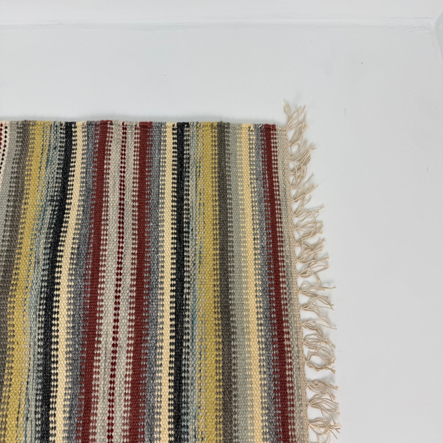 Hand Knotted Reversible Flat Weave Pure Wool Colourful Kilim Woollen Rug 3ft x 5ft