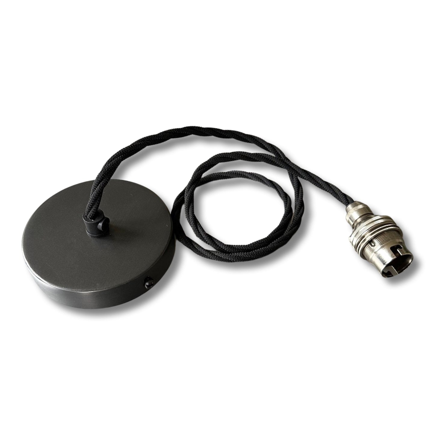 Pentney ~ Midnight Black Industrial factory shade ceiling light