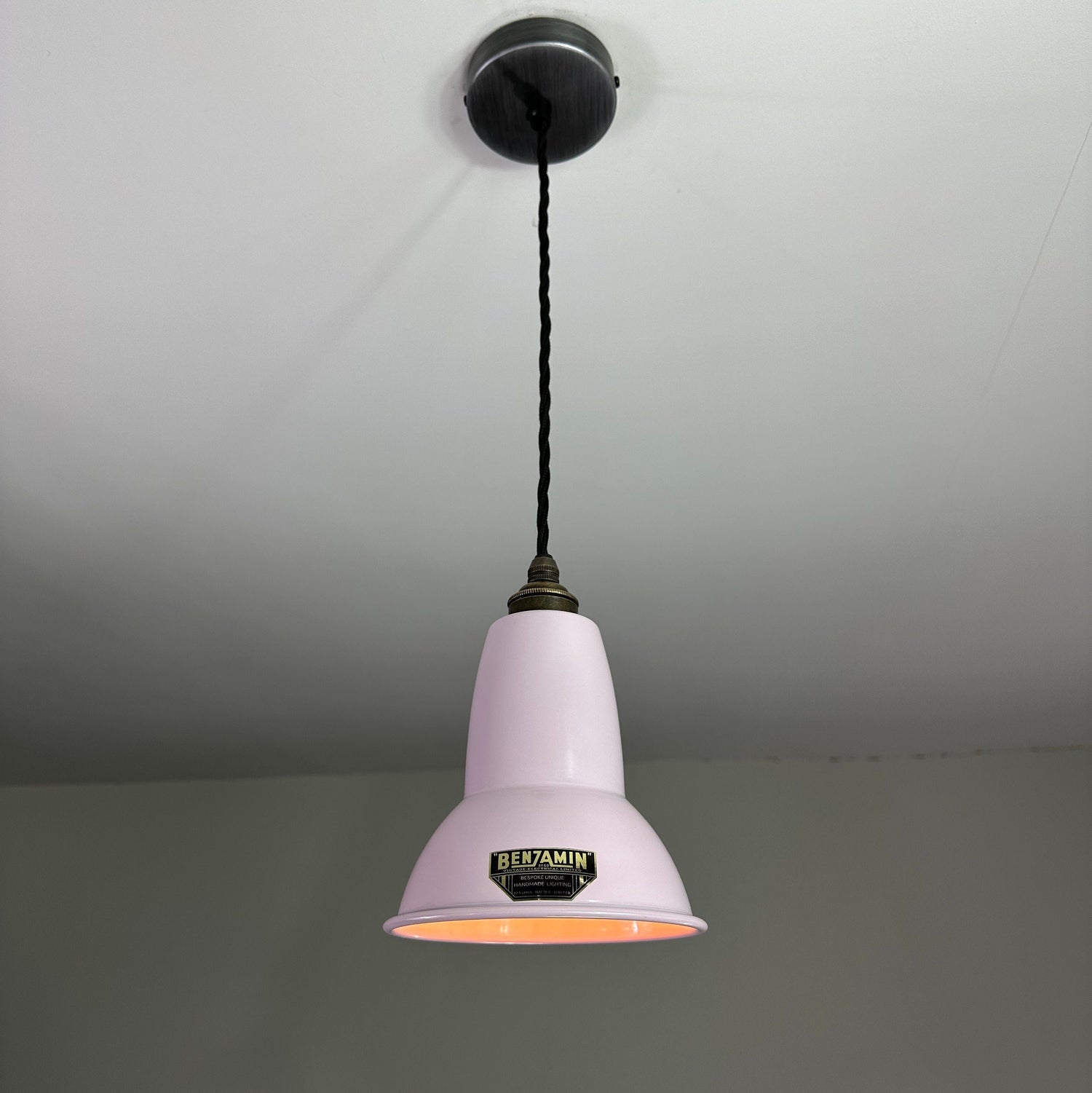 Alby ~ Rose Pink Shade Pendant Set Light ~ 6 Inch
