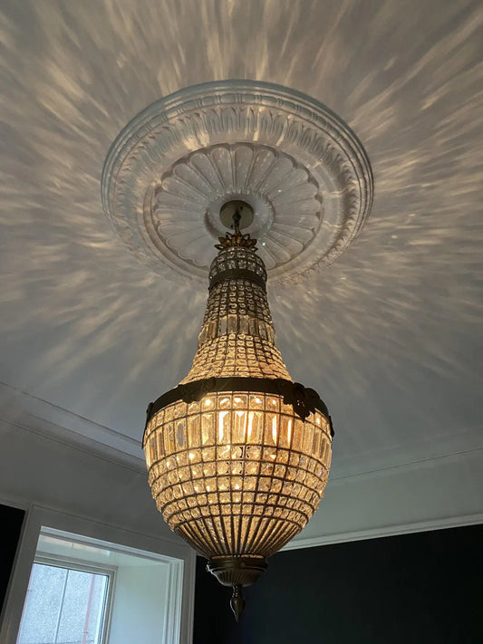 XL French Empire Crystal Chandelier 40”