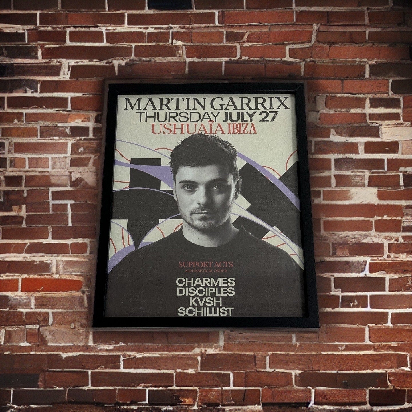 Martin Garrix ~ Ushuaia Ibiza Framed Dj Artwork | Luxury Black Frame
