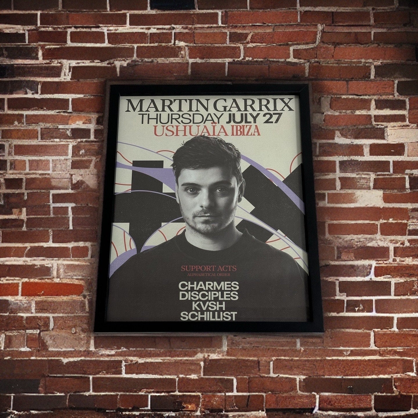 Martin Garrix ~ Ushuaia Ibiza Framed Dj Artwork | Luxury Black Frame