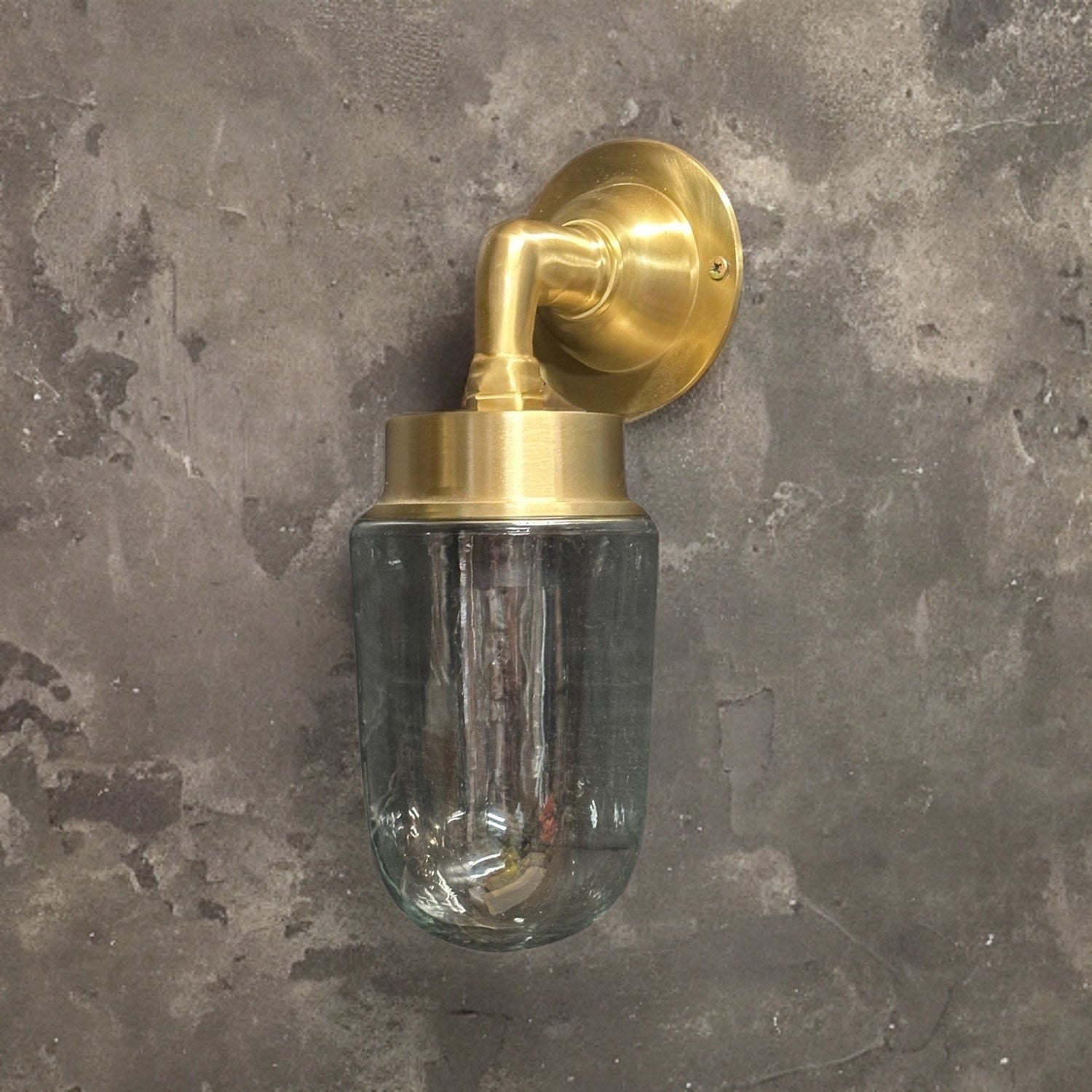 Paston ~ Bulkhead Outdoor & Bathroom Sconce Wall Light Solid Brass | 11.5 Inch