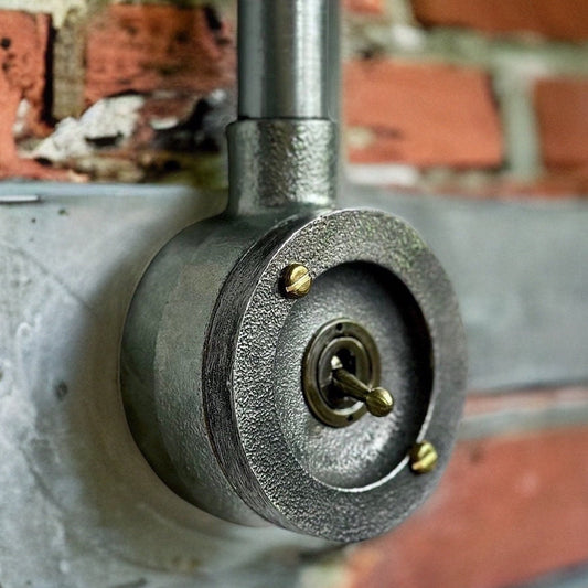 Single Gang Solid Cast Conduit Metal Conduit Light Switch Industrial 2 Way - BS EN Approved Vintage Crabtree