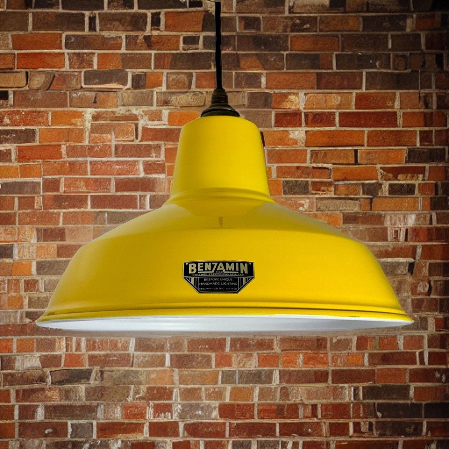Filby ~ Summer Yellow RLM Reflector Lampshade Pendant Set Light ~ 12.5 Inch