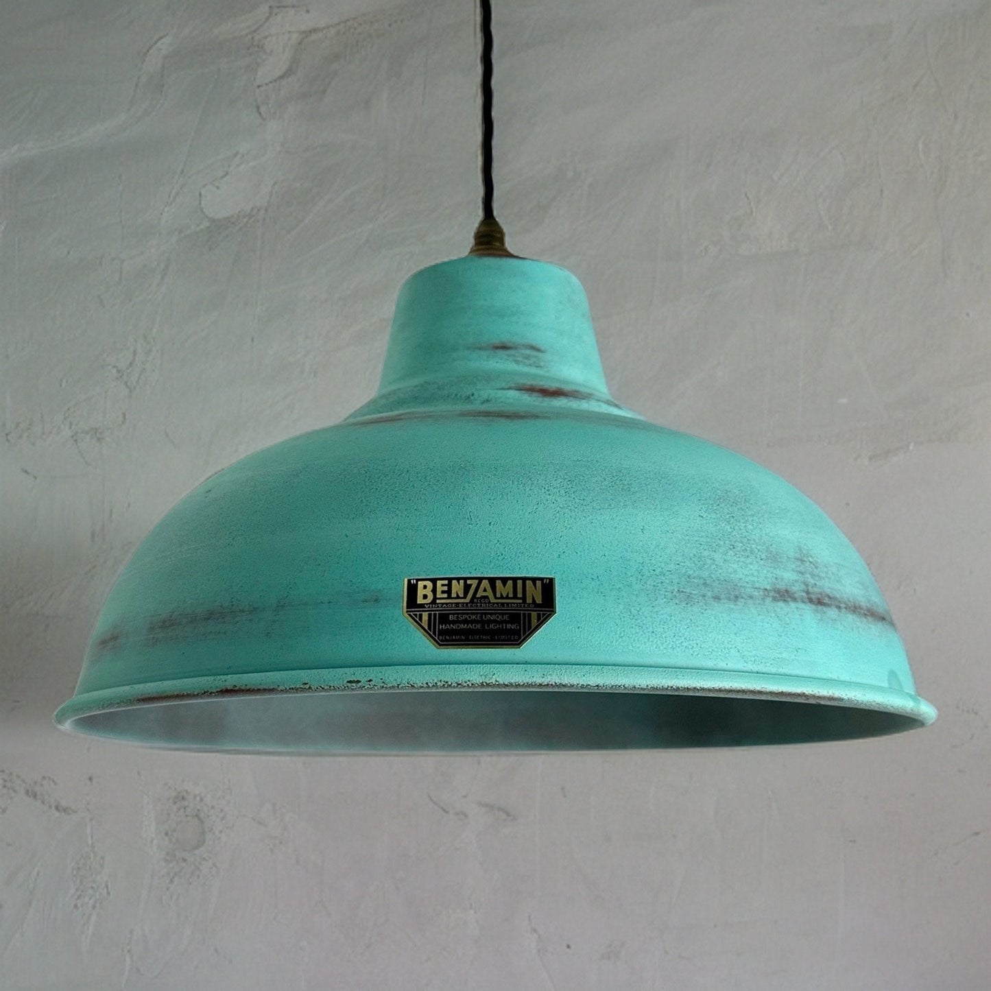 Salthouse XL - Verdigris Copper Patina Industrial Lampshade Light - 14.5 Inch