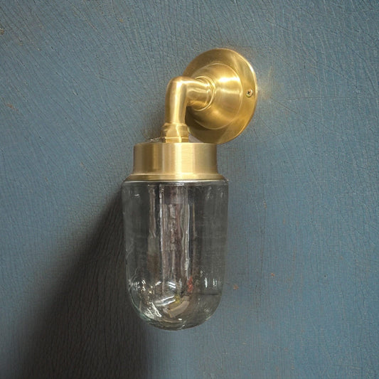 Paston ~ Bulkhead Outdoor & Bathroom Sconce Wall Light Solid Brass | 11.5 Inch
