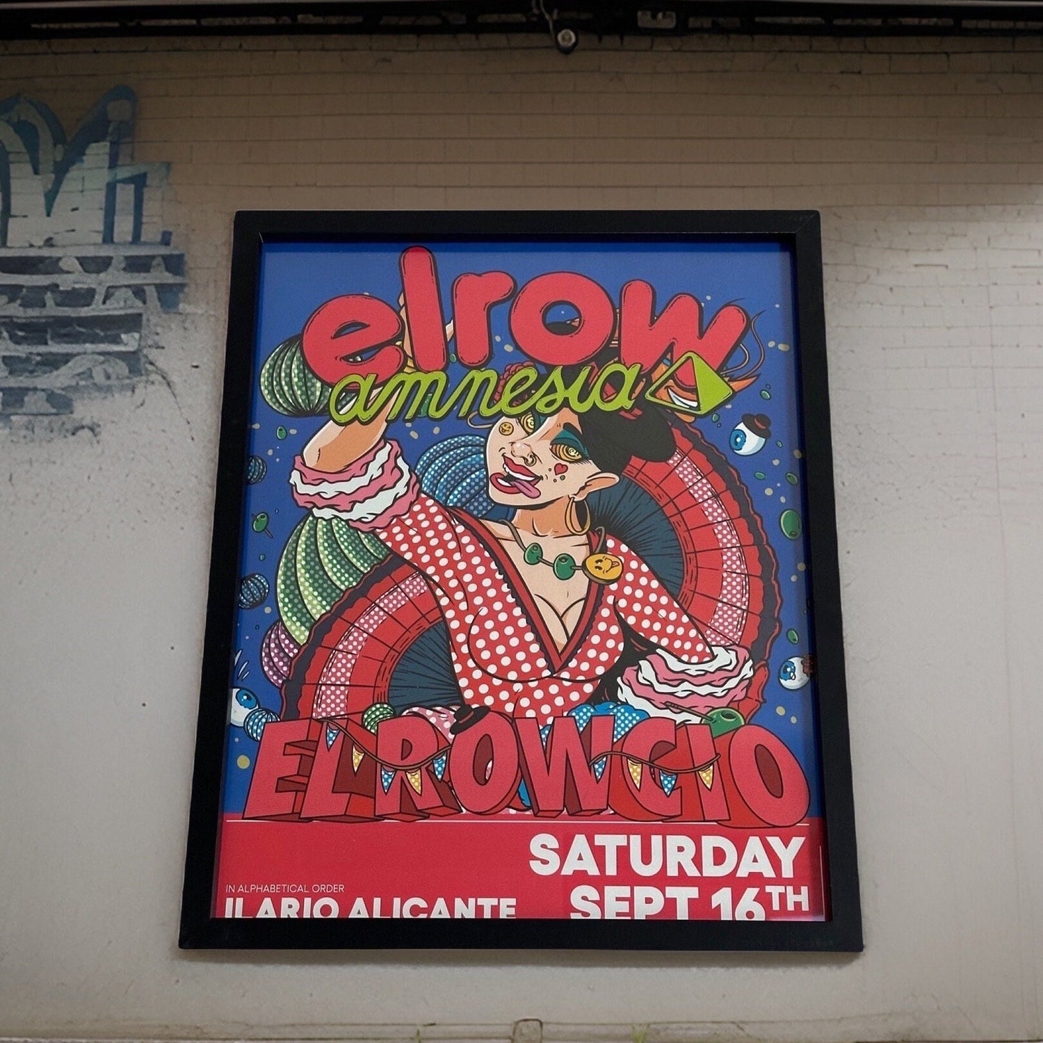 Elrow ~ Amnesia Ibiza Framed Dj Artwork | Luxury Black Frame