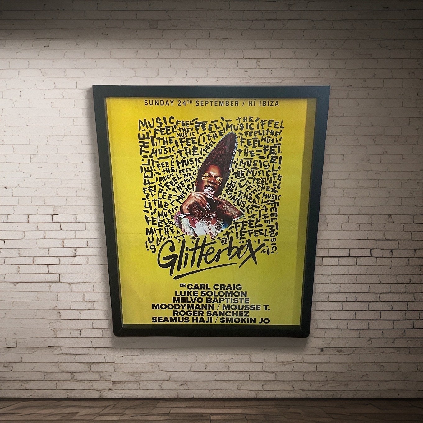 Glitterbox - Genuine Hi Ibiza Framed Dj Artwork | Luxury Black Frame