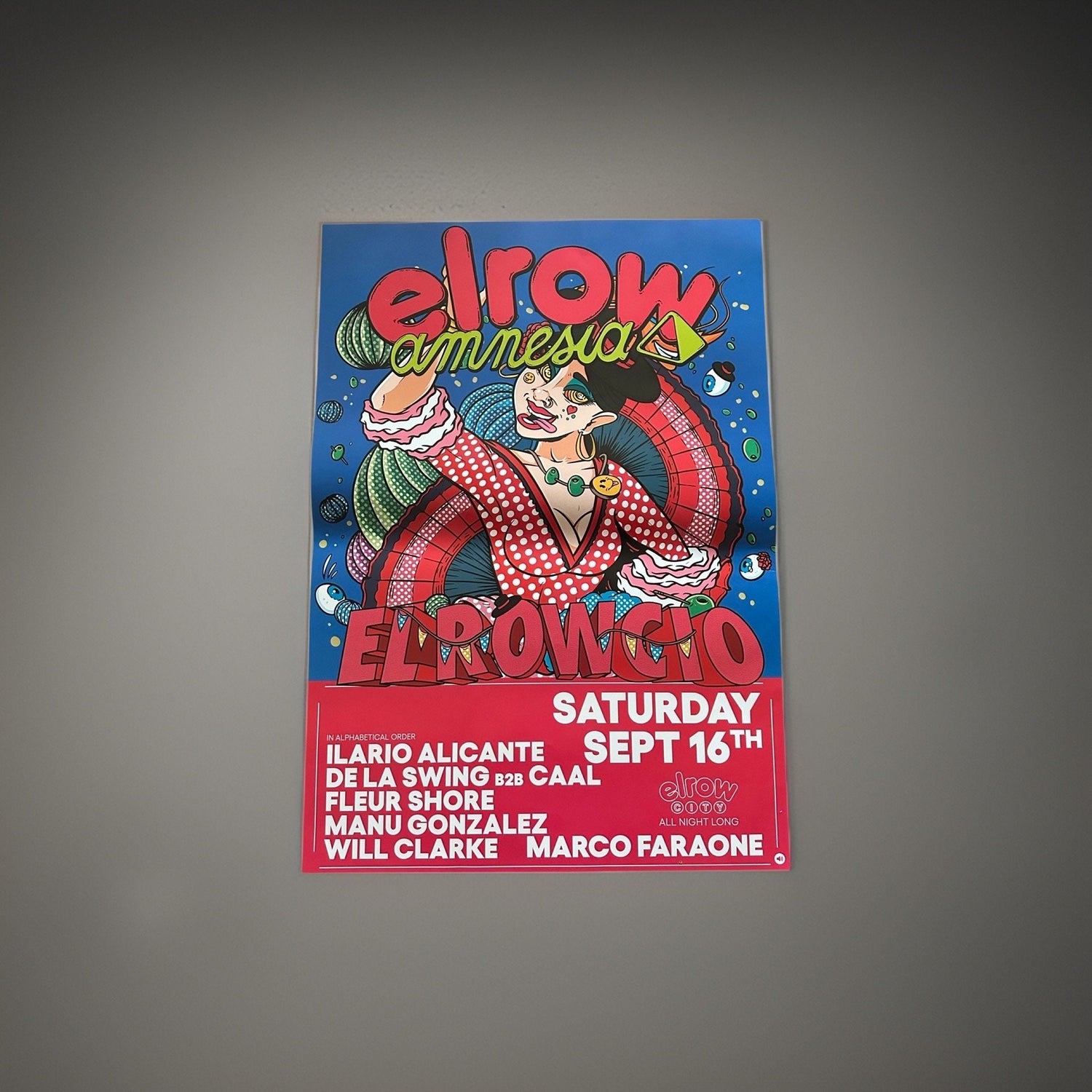 Elrow ~ Amnesia Ibiza Framed Dj Artwork | Luxury Black Frame