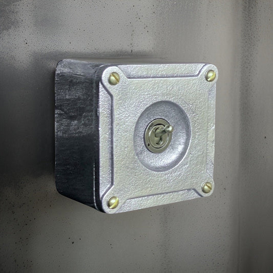 XL Single Gang Solid Cast Metal Conduit Light Switch Industrial 2 Way - BS EN Approved Vintage Crabtree 1950’s Style
