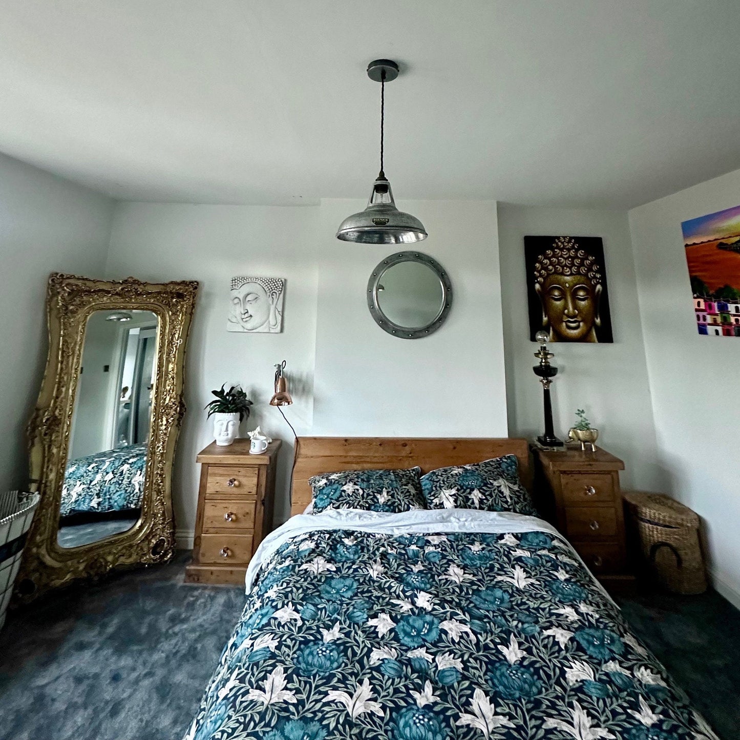 Cawston - Silver Solid Cast Aluminium Lampshade Pendant Set Light - 11 Inch