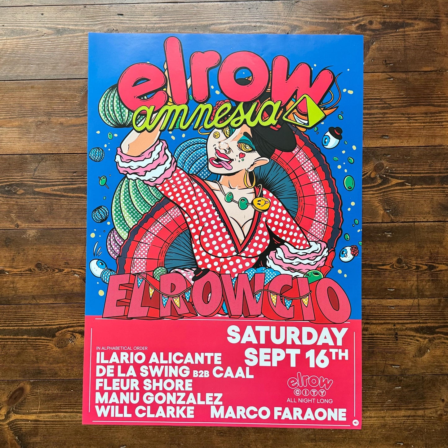 Elrow ~ Amnesia Ibiza Framed Dj Artwork | Luxury Black Frame
