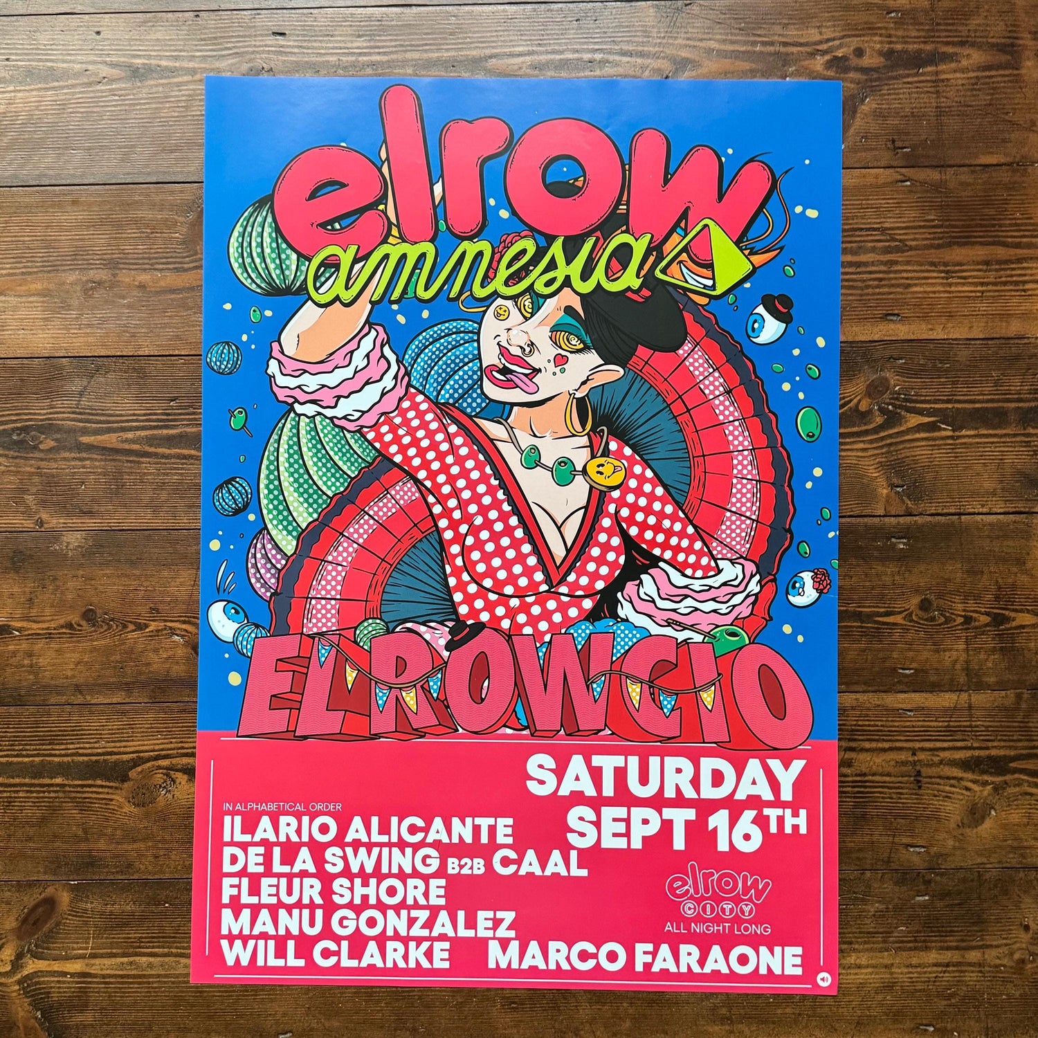 Elrow ~ Amnesia Ibiza Framed Dj Artwork | Luxury Black Frame