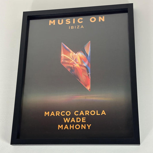Music On ~ Marco Carola Genuine Official Pacha Ibiza Framed Dj Artwork Travel Poster | A3 Luxury Black Frame