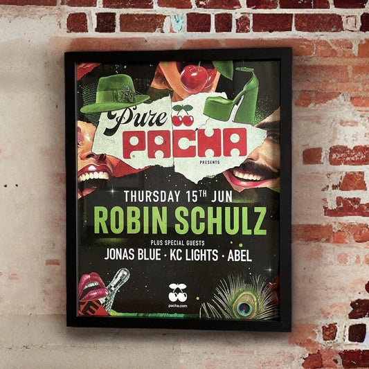 Rubin Schulz ~ Genuine Pacha Ibiza Framed Dj Artwork | A3 Luxury Black Frame