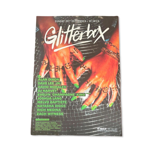 Glitterbox ~ Genuine Hi Ibiza Framed Dj Artwork | A3 Luxury Black Frame