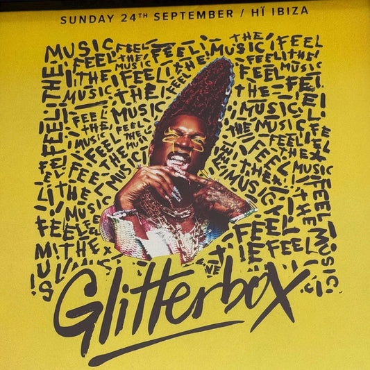 Glitterbox - Genuine Hi Ibiza Framed Dj Artwork | Luxury Black Frame