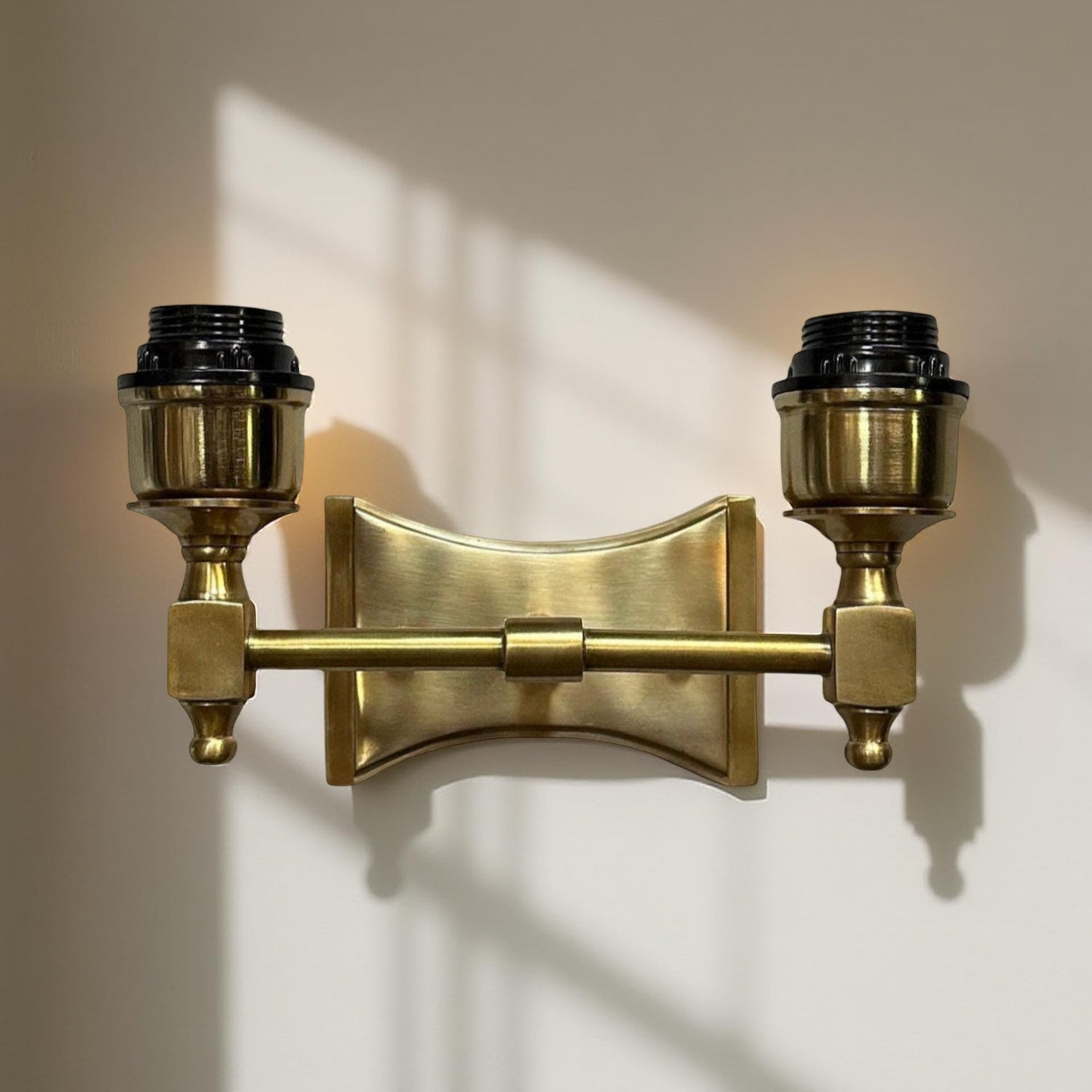Double Antique Brass Wall Sconce Industrial Vintage Light | Dining Room | Kitchen Table