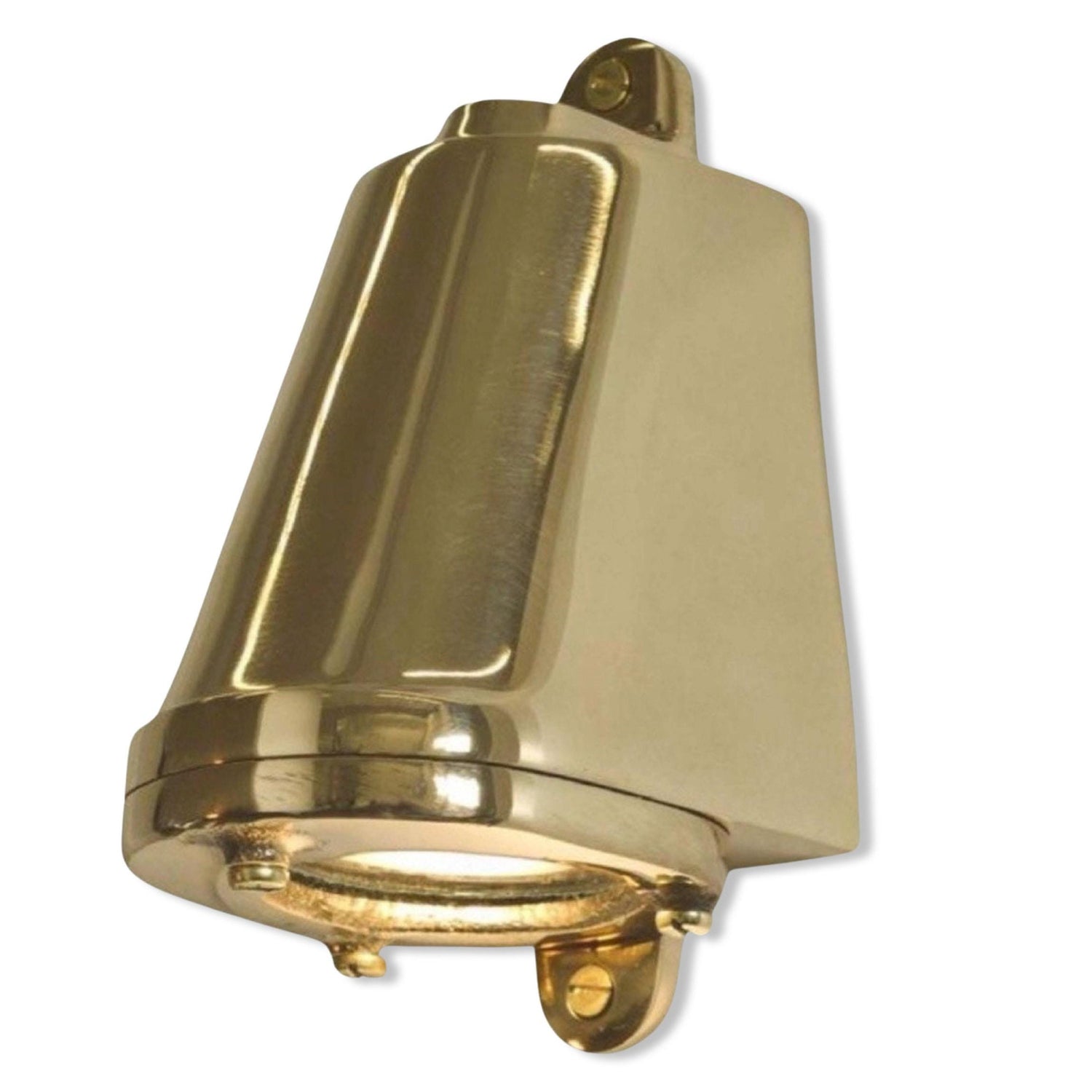 Holt ~ Solid Brass Mast Down Light LED Industrial Cargo Ship Sconce Marine Light Bulkhead Hand Crafted Wall Nautical Passage Way