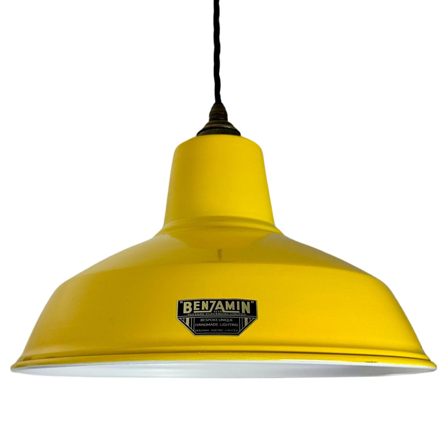 Filby ~ Summer Yellow RLM Reflector Lampshade Pendant Set Light ~ 12.5 Inch