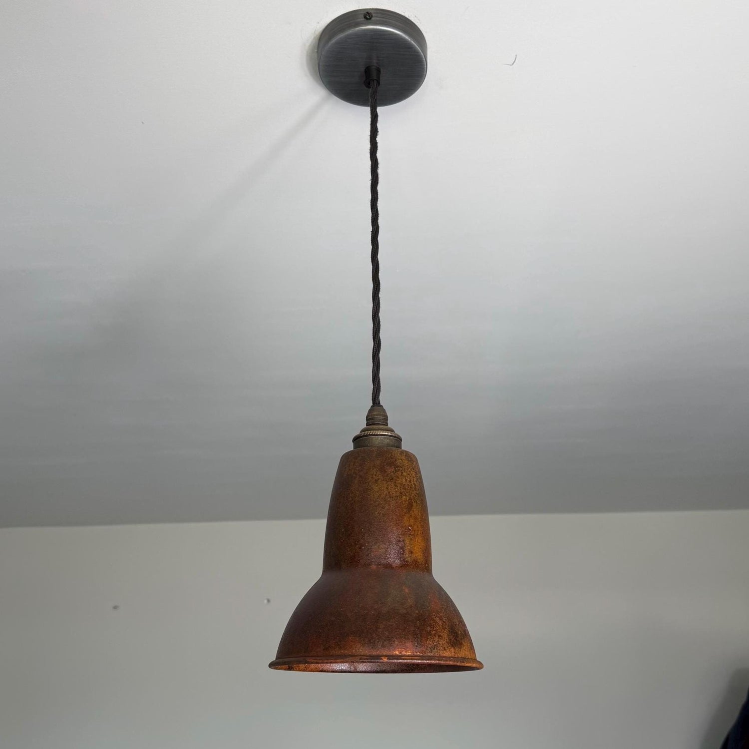 Alby - Rusted Solid Steel Lampshade Pendant Set Light - 6 Inch