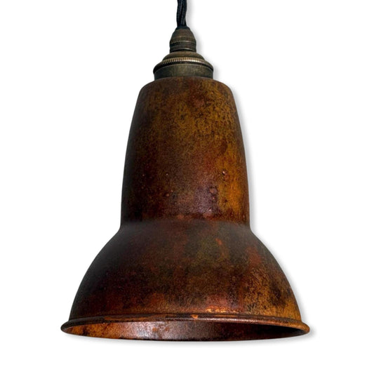 Alby - Rusted Solid Steel Lampshade Pendant Set Light - 6 Inch