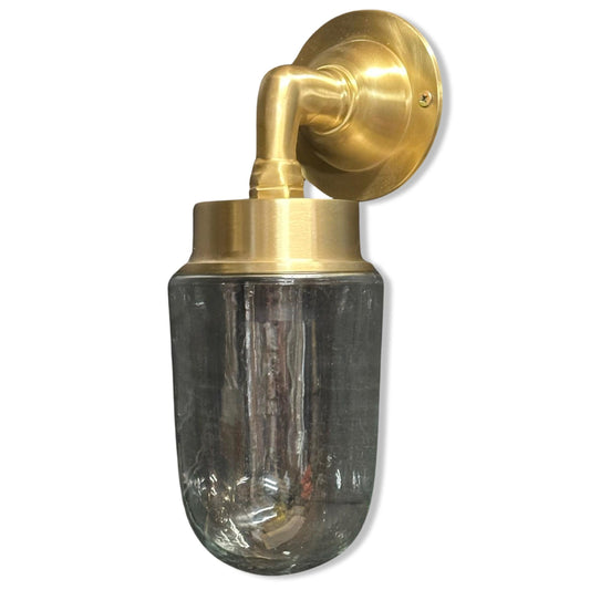 Paston ~ Bulkhead Outdoor & Bathroom Sconce Wall Light Solid Brass | 11.5 Inch