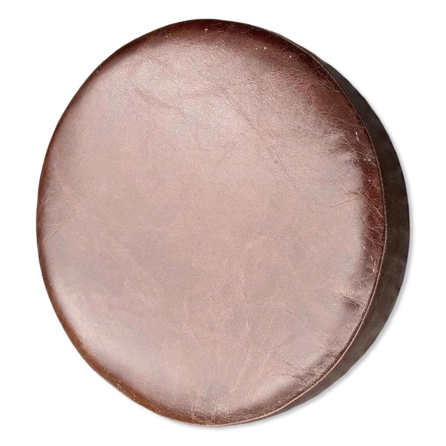 New Genuine Leather Vintage Brown Bar Stool Top Handmade | Vintage Style | Replacement Seat 12 Inch