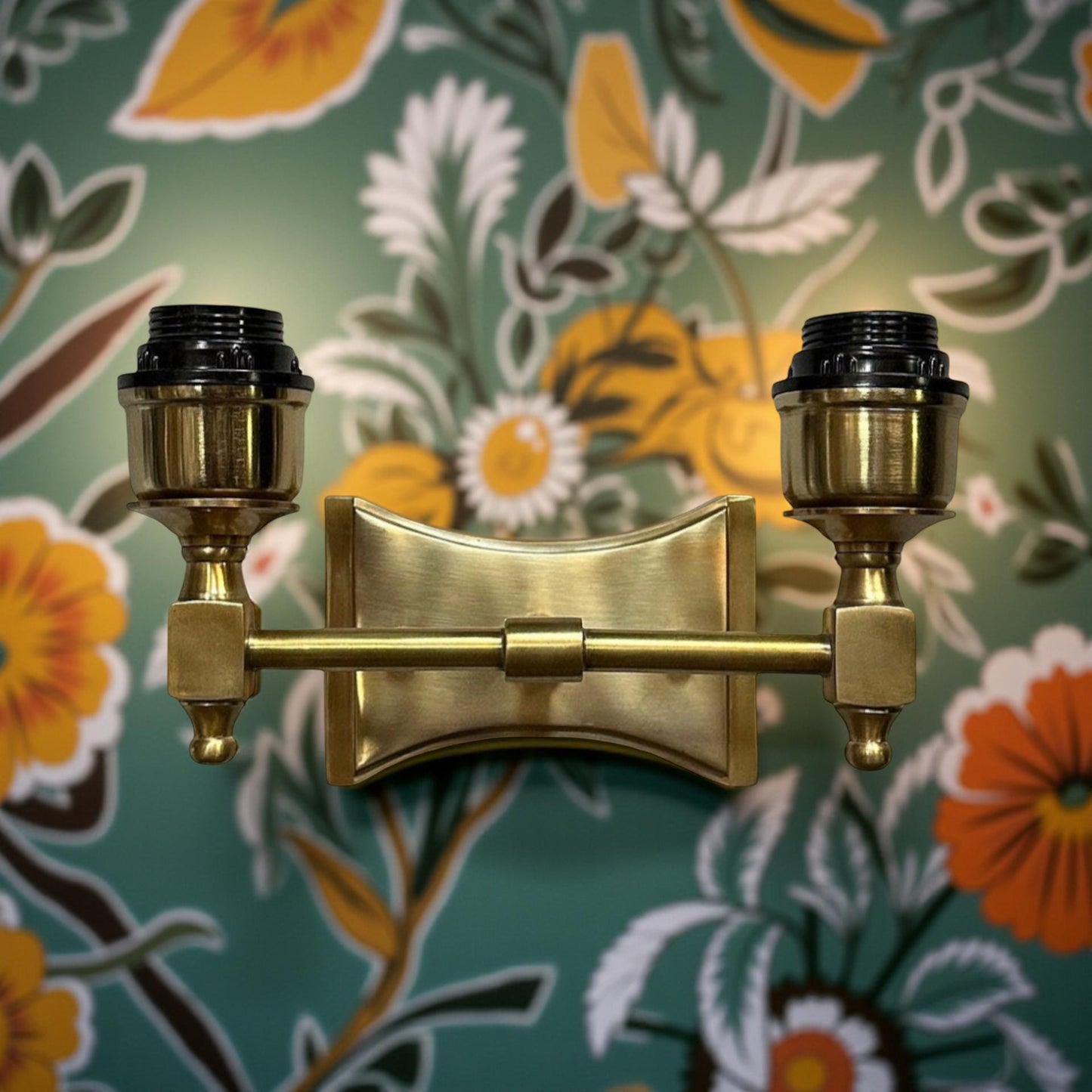 Double Antique Brass Wall Sconce Industrial Vintage Light | Dining Room | Kitchen Table