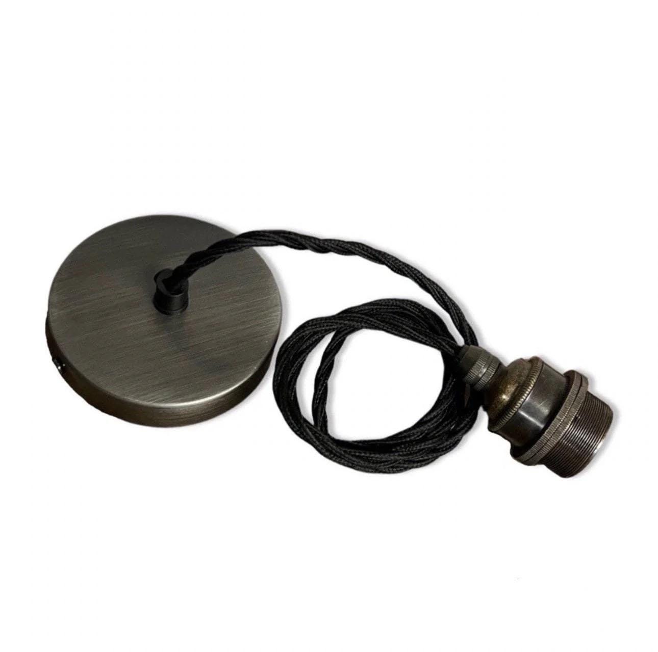 Cawston XL - Rusted Solid Steel Slotted Lampshade Pendant Set Light - 14 Inch