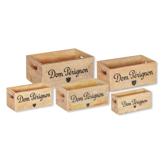 Dom Perignon **Pre Order** Storage Wooden Champagne Crates Natural Finish