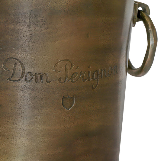 Dom Perignon **Pre Order** Antique Brass ~ Solid Cast Engraved Champagne Floor Standing Ice Bucket | Wine Cooler