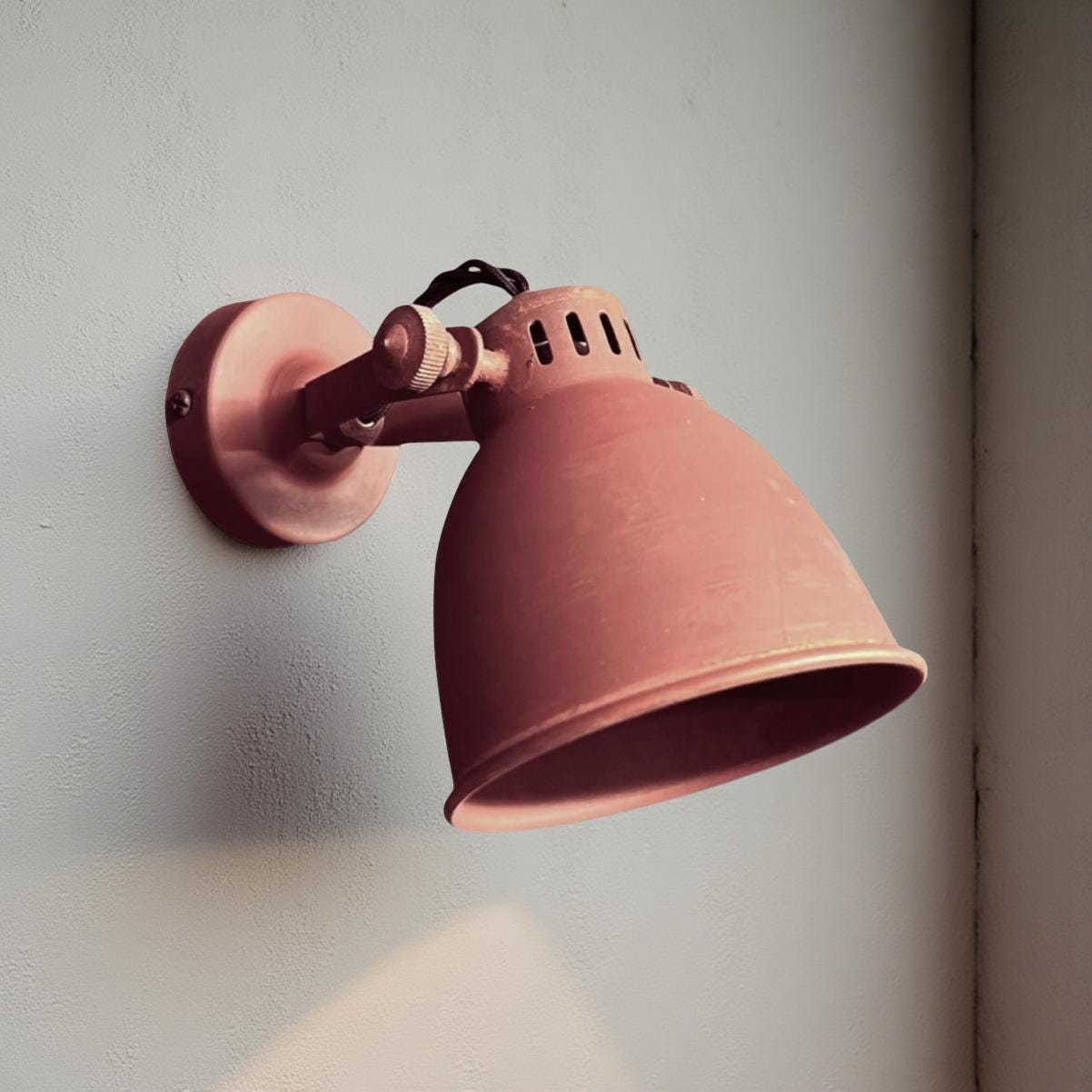 Colby ~ Solid Rusted Steel Short Adjustable Arm Industrial Wall Light | Spot light | Table | Vintage